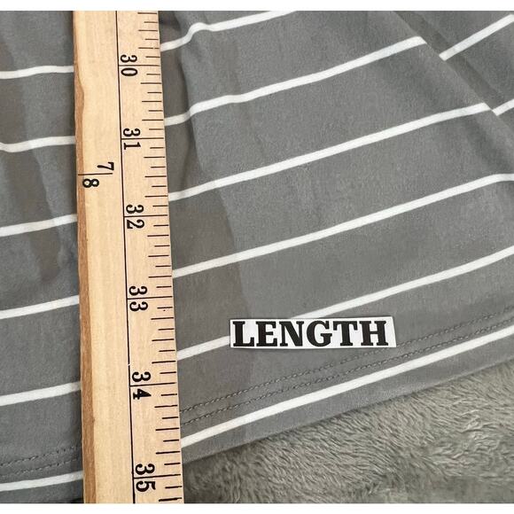 Tahari Lightweight Belted Short Bathrobe Gray/White Pockets Women's XL - Picture 8 of 10